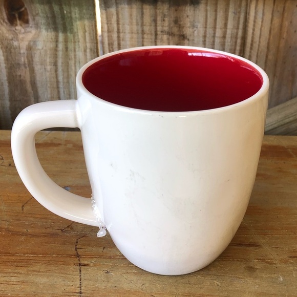 Rae Dunn American Flag Fourth of July Large 16oz Coffee Mug Tea Cup Red Interior - Picture 2 of 8